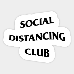 Social Distancing Club Sticker